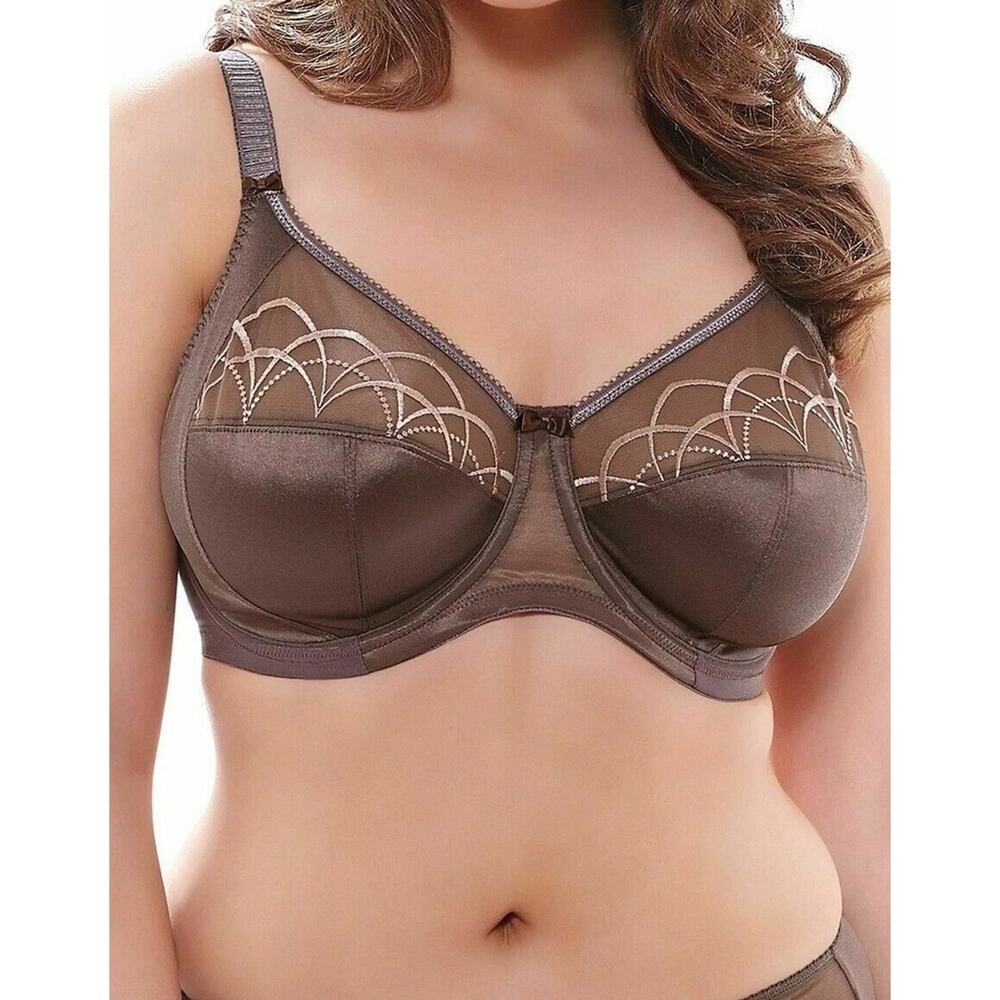EUC Elomi Women's Cate EL 4030 BROWN UW Full Cup Banded Bra 36K